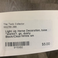 Light Up Horse Decoration, base *works?, gc, dusty