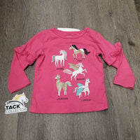 BABY LS Shirt "Glitter Horses" *gc, mnr stains