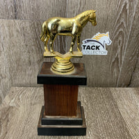 Horse Topper "Bearspaw '92 Lead Line" Trophy *gc, older, scratches, dirty, stained face