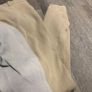 Full Seat Breeches *gc, older, pills, faded, rubs, stains, hairy/weak velcro