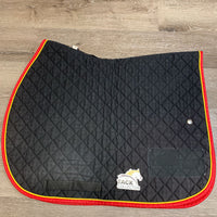 Friction Free Quilt Jumper Pad, embroidery covered *vgc, clean, mnr stain, hair, puckered binding
