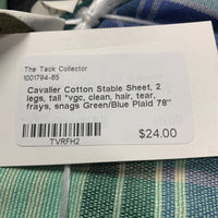 Cotton Stable Sheet, 2 legs, tail *vgc, clean, hair, tear, frays, snags