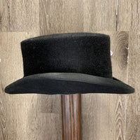100% Fur Felt Bowler Hat, Hvy Vinyl Helmet Bag *gc, dirt, film & stains, light warping, older, peeled off sticker
