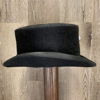 100% Fur Felt Bowler Hat, Hvy Vinyl Helmet Bag *gc, dirt, film & stains, light warping, older, peeled off sticker