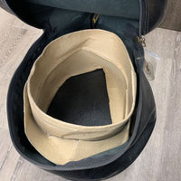 100% Fur Felt Bowler Hat, Hvy Vinyl Helmet Bag *gc, dirt, film & stains, light warping, older, peeled off sticker
