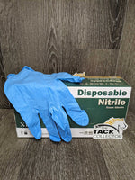 100 Disposable Nitrile Exam Gloves, Box *new, BB 11/2023 *MISSING 1/Opened
