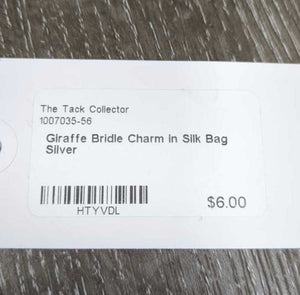 Giraffe Bridle Charm in Silk Bag