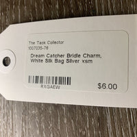 Dream Catcher Bridle Charm, White Silk Bag
