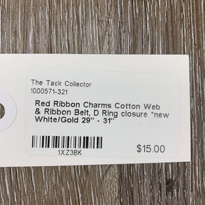 Cotton Web & Ribbon Belt, D Ring closure *new
