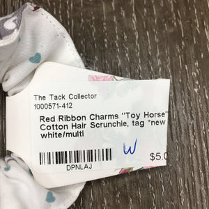 "Toy Horse" Cotton Hair Scrunchie, tag *new
