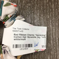 "Gardening" Cotton Hair Scrunchie, tag *new