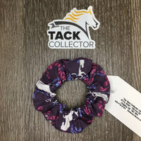 "Rearing Horses" Cotton Hair Scrunchie, tag *new

