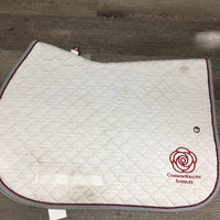 Quilt Jump Profile Pad, embroidered, 1x piping *vgc, mnr stains, hair, rubbed puckered binding
