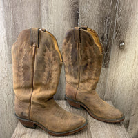 Pointy Toe Leather Western Boots *gc, mnr dirt, rubs, discoloured, scuffs, scratches