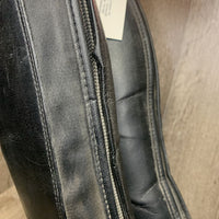 Pr Dress Boots, Zips *gc, dirt, film, scrapes, scuffs, creases, puckered elastics, worn heels, Lining: stains,cracks, holes