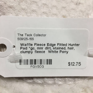 Waffle Fleece Edge Fitted Hunter Pad *gc, mnr dirt, stained, hair, clumpy fleece