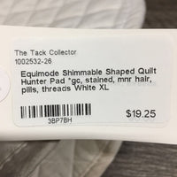 Shimmable Shaped Quilt Hunter Pad *gc, stained, mnr hair, pills, threads
