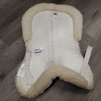 Quilt Sheepskin Rolled Edge Half Pad *gc, mnr dirt, stained, mnr compressed clumpy fleece