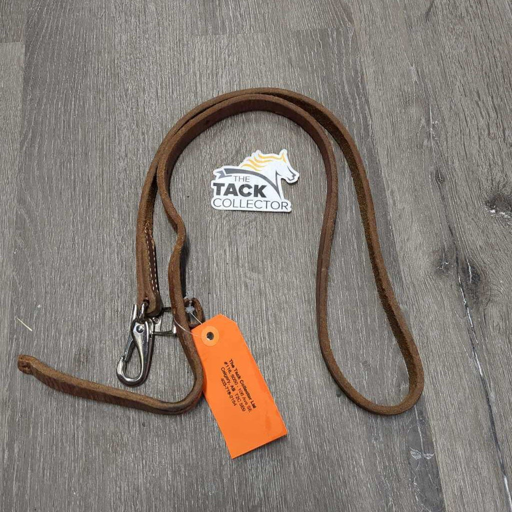 Narrow/Thick Harness Leather Western Piece, snap, conway, keeper *vgc, scratches, cut end