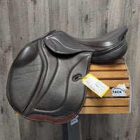17.5 MW *5.5" Close Contact, Blue Ryder Saddle Cover, Med Front & Back Blocks, Wool Flocking, Front & Rear Gusset Panels, French Calfskin, Flaps: 14.5"L x 14"W No Serial Number