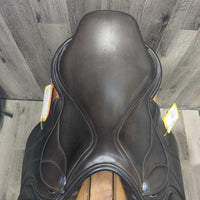 17.5 MW *5.5" Close Contact, Blue Ryder Saddle Cover, Med Front & Back Blocks, Wool Flocking, Front & Rear Gusset Panels, French Calfskin, Flaps: 14.5"L x 14"W No Serial Number
