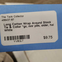 Long Cotton Wrap Around Stock Tie & Collar *gc, mnr pills, older, hair
