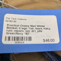 Med Winter Blanket, 0 legs *fair, tears, hairy, rust, repairs, mnr dirt, pills
