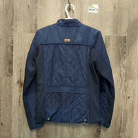 Light Quilt Jacket, zipper *vgc, clean, undone quilt stitching, pilly edges