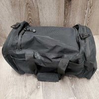 Duffel Bag, shoulder strap, "Spruce Meadows" *gc, hairy, faded, edge rubs
