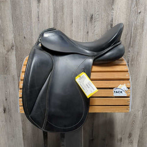 17.5 MW *5.25" Kentaur Elektra Dressage Saddle, Navy Fleece Kentaur Cover, Wool Flocking, Rear Gusset Panels, Xlg Front Blocks, Flaps: 17.75"L x 13"W Serial #: 4409 077