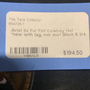 6x Fur Felt Cowboy Hat *new with tag, mnr dust