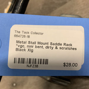 Metal Stall Mount Saddle Rack *vgc, mnr bent, dirty & scratches