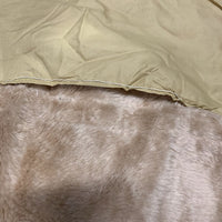 Hvy Fleece Lined Full Winter Hood, Face, 2 leg straps *older, stains, undone stitching, fair, rubs, sm holes, fair
