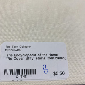 The Encyclopedia of the Horse *No Cover, dirty, stains, torn binding