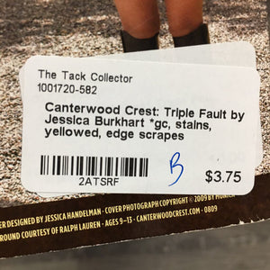 Canterwood Crest: Triple Fault by Jessica Burkhart *gc, stains, yellowed, edge scrapes