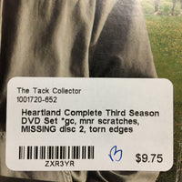 Heartland Complete Third Season DVD Set *gc, mnr scratches, MISSING disc 2, torn edges