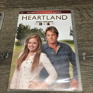 Heartland Complete Fifth Season DVD Set, 3 Plastic Cases *gc, mnr scratches & dust, torn edges