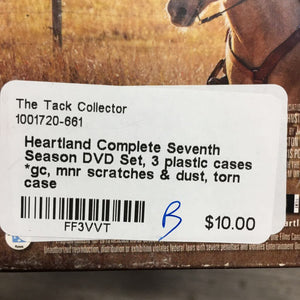 Heartland Complete Seventh Season DVD Set, 3 plastic cases *gc, mnr scratches & dust, torn case