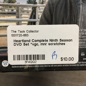 Heartland Complete Ninth Season DVD Set, 3 plastic cases *gc, mnr scratches & dust, torn case *vgc, mnr scratches