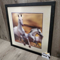 Framed 3D Horse Picture *gc, mnr dirt, scuffs
