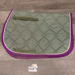 Quilted Pony Jumper Pad, 1x piping *gc, v. dirty, hair, stains, piping rubs, mnr pills, strong velcro