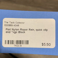 Flat Nylon Roper Rein, quick clip end *vgc
