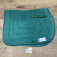 Waffle Cotton Jumper Saddle Pad, 1x piping *gc, v. faded, clean, pills, rubbed edges, strong velcro
