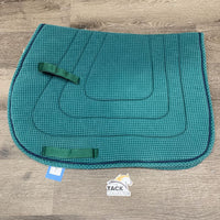 Waffle Cotton Jumper Saddle Pad, 1x piping *gc, v. faded, clean, pills, rubbed edges, strong velcro
