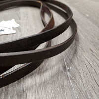 Thin Leather Split Reins, water loops *fair, cracks, stained, scratches, mismatched ties
