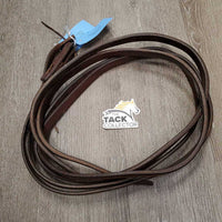 Heavy Leather Split Reins, 1 water loop *gc, missing water loop, stains, crackles, scratches, rubs
