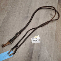 Narrow Leather Western German Martingale Fork *fair, mnr dirt, stained, dry, crackles, rust
