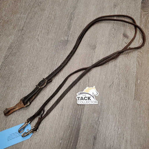 Narrow Leather Western German Martingale Fork *fair, mnr dirt, stained, dry, crackles, rust