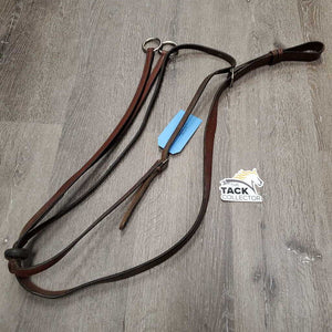 Leather Running Martingale *vgc, mnr dirt, sm rubber cracks, loose keeper stitch