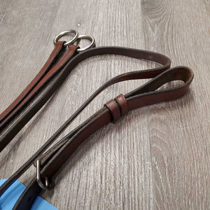 Leather Running Martingale *vgc, mnr dirt, sm rubber cracks, loose keeper stitch